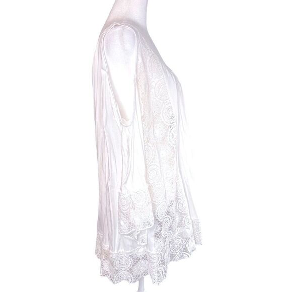 Solitaire Swim Cold Shoulder Lace Cover up Tunic Dress - Picture 7 of 11